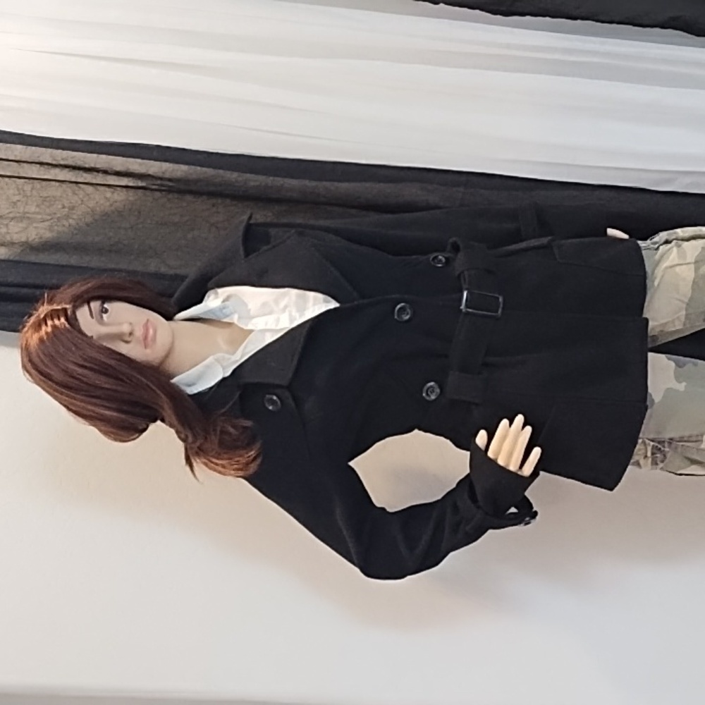 Black wool-blend jacket/coat size M